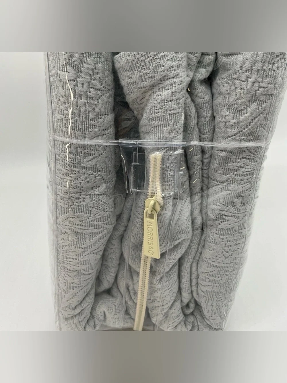 New Morris & Co 3 Piece King Duvet Set  Cotton Textured Light Blue